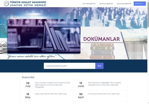 Log in / Türkiye Adalet Akademisi Uzaktan Eğitim Merkezi
