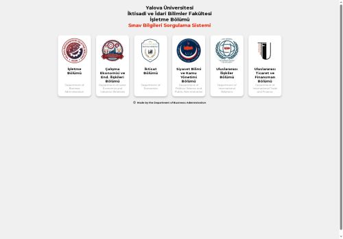 İktisat Bölümü Sınav Bilgileri Sorgulama Ekranı