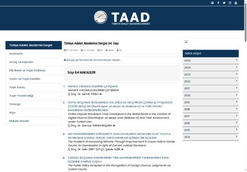 Türkiye Adalet Akademisi Dergisi