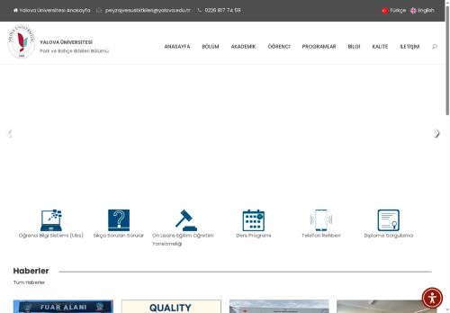 Park ve Bahçe Bitkileri Bölümü
