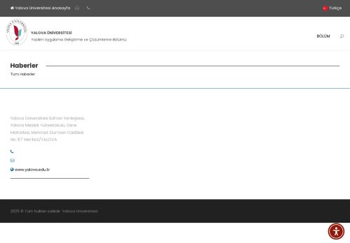 Yazılım Uygulama Geliştirme ve Çözümleme Bölümü