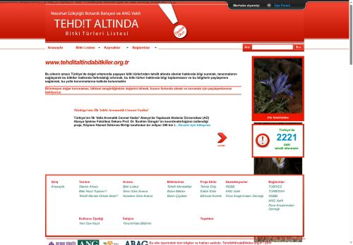 Tehdit Altında Bitki Türleri Listesi // www.TehditAltında.gen.tr - 2011