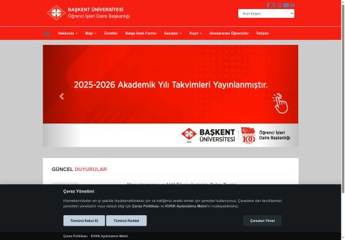 Öğrenci İşleri Daire Başkanlığı - Başkent Üniversitesi