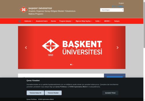 Makine Programı - Başkent Üniversitesi