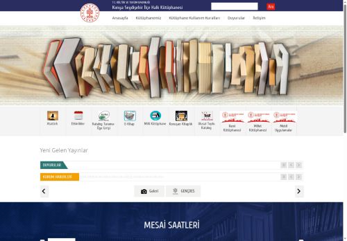 Konya Seydişehir İlçe Halk Kütüphanesi - T.C. Kültür ve Turizm Bakanlığı