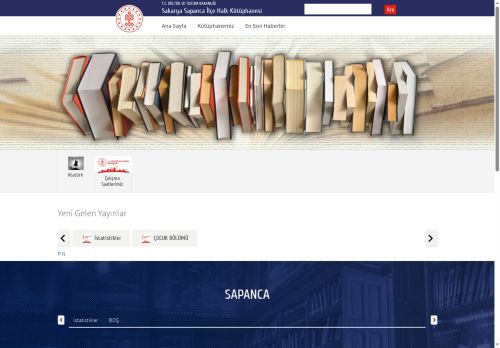Sakarya Sapanca İlçe Halk Kütüphanesi - T.C. Kültür ve Turizm Bakanlığı