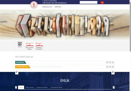 Ladik Atatürk İlçe Halk Kütüphanesi - T.C. Kültür ve Turizm Bakanlığı