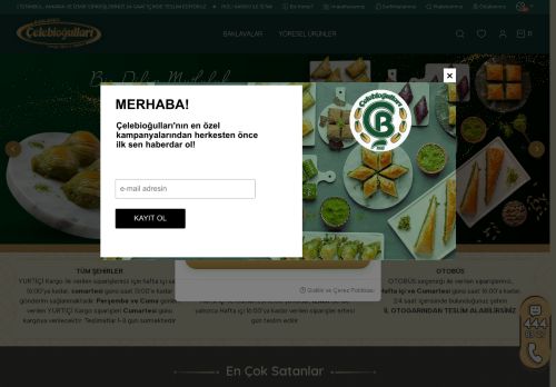 Baklava Çelebioğulları Baklava Online Alışveriş Sitesi