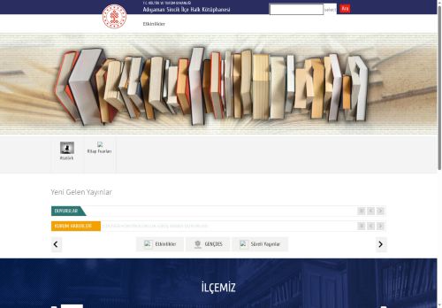 Adıyaman Sincik İlçe Halk Kütüphanesi - T.C. Kültür ve Turizm Bakanlığı