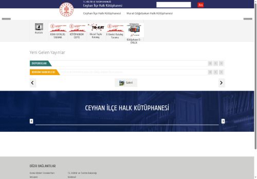 Ceyhan İlçe Halk Kütüphanesi - T.C. Kültür ve Turizm Bakanlığı