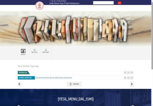 Gedik Ahmet Paşa İl Halk Kütüphanesi - T.C. Kültür ve Turizm Bakanlığı