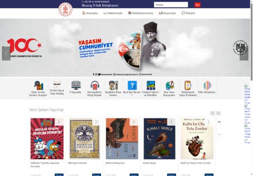 Aksaray İl Halk Kütüphanesi - T.C. Kültür ve Turizm Bakanlığı