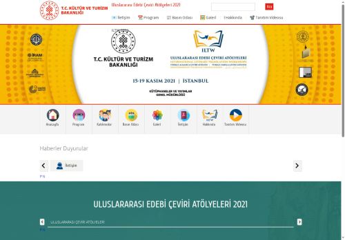 Uluslararası Edebi Çeviri Atölyeleri 2021 - T.C. Kültür ve Turizm Bakanlığı