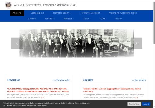 Personel Daire Başkanlığı – Ankara Üniversitesi
