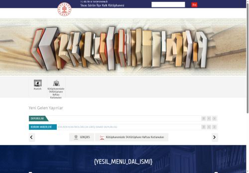 Sivas Gürün İlçe Halk Kütüphanesi - T.C. Kültür ve Turizm Bakanlığı