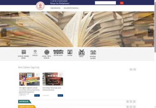 Konya Gar Kütüphanesi - T.C. Kültür ve Turizm Bakanlığı