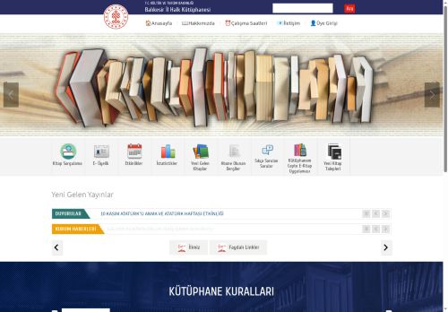 Balıkesir İl Halk Kütüphanesi - T.C. Kültür ve Turizm Bakanlığı
