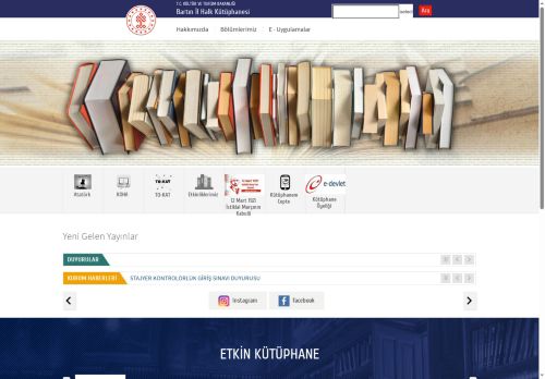 Bartın İl Halk Kütüphanesi - T.C. Kültür ve Turizm Bakanlığı