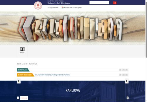 Karlıova İlçe Halk Kütüphanesi - T.C. Kültür ve Turizm Bakanlığı