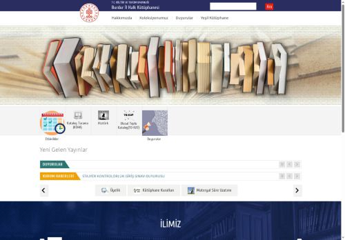 Burdur İl Halk Kütüphanesi - T.C. Kültür ve Turizm Bakanlığı
