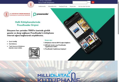 Bursa İl Halk Kütüphanesi - T.C. Kültür ve Turizm Bakanlığı