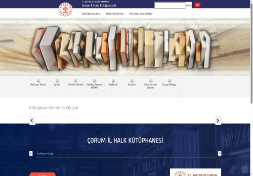 Çorum İl Halk Kütüphanesi - T.C. Kültür ve Turizm Bakanlığı
