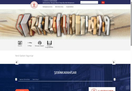 Şebinkarahisar Hüseyin Hüsnü Tekışık İlçe Halk Kütüphanesi - T.C. Kültür ve Turizm Bakanlığı