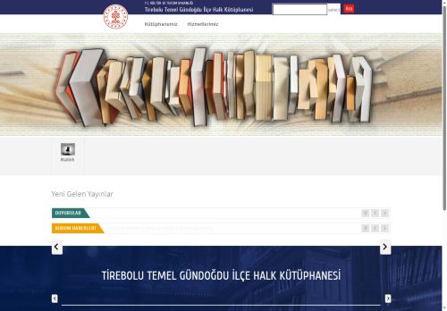 Tirebolu Temel Gündoğdu İlçe Halk Kütüphanesi - T.C. Kültür ve Turizm Bakanlığı