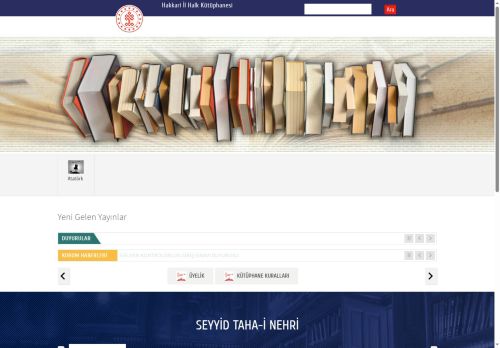 Hakkari İl Halk Kütüphanesi - T.C. Kültür ve Turizm Bakanlığı