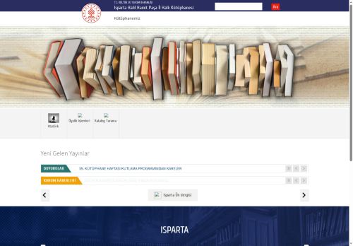 Isparta Halil Hamit Paşa İl Halk Kütüphanesi - T.C. Kültür ve Turizm Bakanlığı