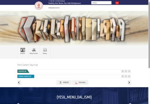 Kadıköy Aziz Berker İlçe Halk Kütüphanesi - T.C. Kültür ve Turizm Bakanlığı