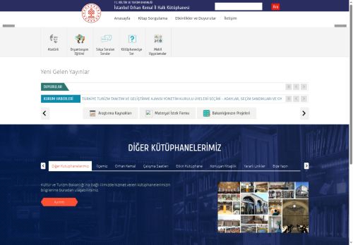 İstanbul Orhan Kemal İl Halk Kütüphanesi - T.C. Kültür ve Turizm Bakanlığı