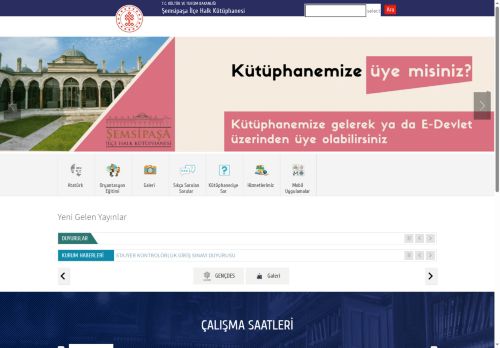 Şemsipaşa İlçe Halk Kütüphanesi - T.C. Kültür ve Turizm Bakanlığı