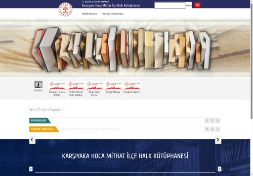 Karşıyaka Hoca Mithat İlçe Halk Kütüphanesi - T.C. Kültür ve Turizm Bakanlığı