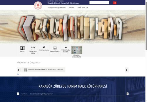 Karabük Zübeyde Hanım Halk Kütüphanesi - T.C. Kültür ve Turizm Bakanlığı