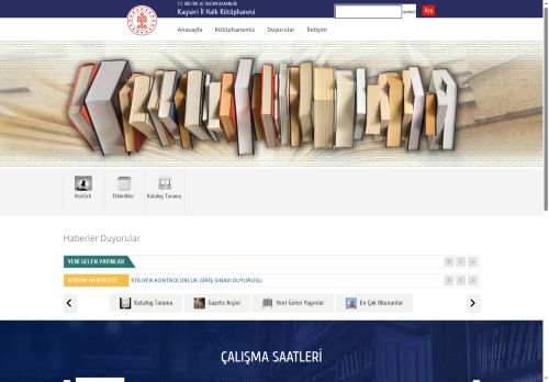 Kayseri 75. Yıl İl Halk Kütüphanesi - T.C. Kültür ve Turizm Bakanlığı