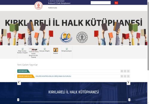 Kırklareli İl Halk Kütüphanesi - T.C. Kültür ve Turizm Bakanlığı