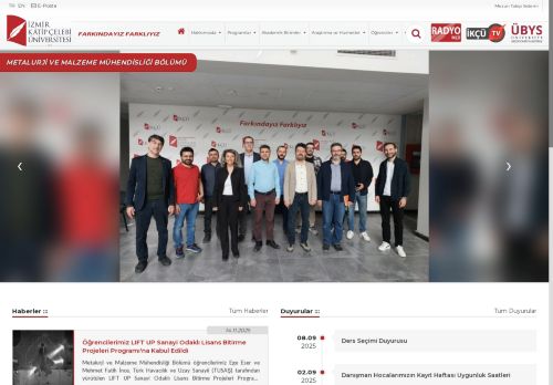 Metalurji ve Malzeme Mühendisliği Bölümü