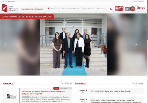 Uluslararası Ticaret ve İşletmecilik Bölümü