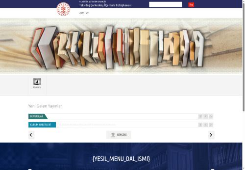 Tekirdağ Çerkezköy İlçe Halk Kütüphanesi - T.C. Kültür ve Turizm Bakanlığı