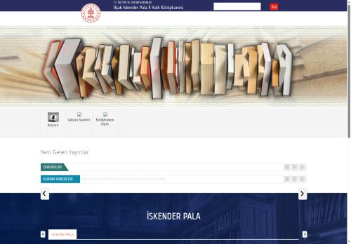Uşak İskender Pala İl Halk Kütüphanesi - T.C. Kültür ve Turizm Bakanlığı
