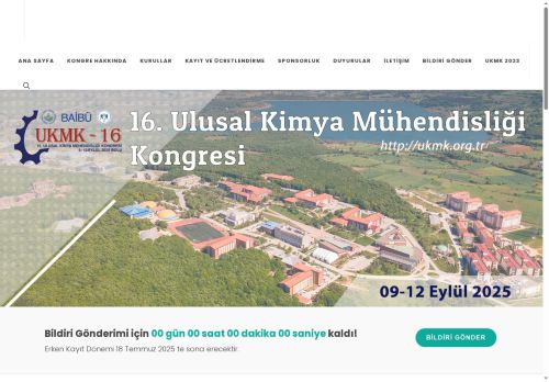 16. Ulusal Kimya Mühendisliği Kongresi
