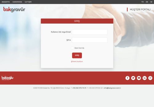 BAK GRAVUR CUSTOMER PORTAL - BakGravurCustomerWeb