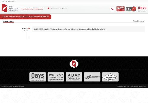 Ortak Zorunlu Dersler Koordinatörlüğü