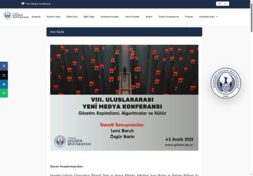 İGÜ - Yeni Medya Konferansı - Ana Sayfa