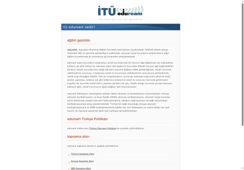 itü eduroam- bilgi işlem daire başkanlığı