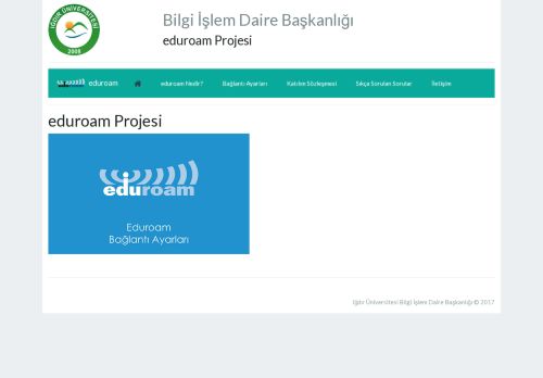 Iğdır Üniversitesi eduroam Projesi