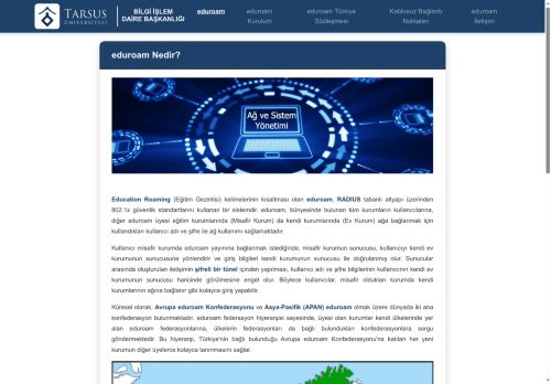 eduroam Nedir? - Bilgi İşlem Daire Başkanlığı