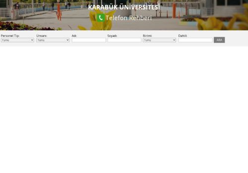 KARABÜK ÜNİVERSİTESİ TELEFON REHBERİ