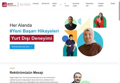 Hitit Üniversitesi - Aday Öğrenciler İçin Hitit Üniversitesi Tanıtım Sayfası